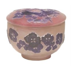 Gallé box cameo design purple green