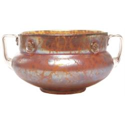 Loetz vase gold Papillon design