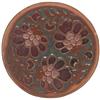 Image 1 : Delahersche tile, round form floral design