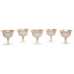 Steuben Verre De Soie glasses set of five