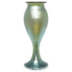 Loetz vase, swollen form oilspot design