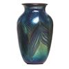 Image 1 : Orient and Flume vase, Blue Iriscene glass 