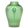 Loetz vase, shouldered from in green 