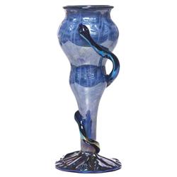 Loetz vase, ca. 1918 blue Titania decoration 