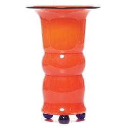Loetz vase, Tango design, three ball feet 
