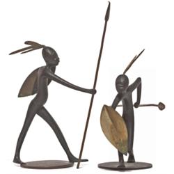 Hagenauer figurals, two bronze