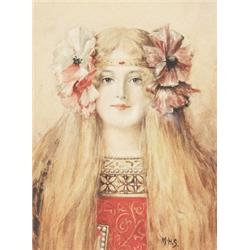 Secessionist painting, portrait 