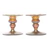 Image 1 : Nash candlesticks, pair, iridescent gold