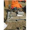 Image 1 : PALLET OF DRILL PRESS, WHIPPER SNIPPER, B&D CIRCULAR SAW & ELECTRIC PUMP