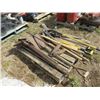 Image 2 : PALLET OF SHOVELS, SLEDGE & AXE HANDLES & 2 JACK ALLS