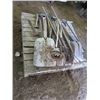 Image 1 : PALLET OF SHOVELS, AXES, PICKS, AUGER ETC