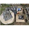 Image 1 : PALLET OF ELECTRICAL BOXES AND PARTIAL ROLL OF WIRE