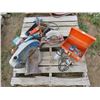 Image 2 : PALLET OF SAWS, HINGE MORTISSE TOOL ENGINE ETC