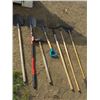 Image 2 : LOT OF SHOVELS, FORK, POTATO FORK, RAKE, SLEDGE HAMMER