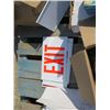 Image 8 : 2 LIGHTING PALLETS, GALV ELBOWS, FORM TIES, THREADED ROD EXIT SIGNS