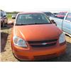 Image 1 : 2007 CHEV COBALT 2 DR. VIN 1G1AL15F877292361, SASK REG. NO KEY, AS IS