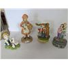 Image 1 : 4 Figurines, 2 music boxes, 1 older couple works, 1 younger couple, doesnt work; 1 - boy, 1 - girl