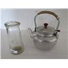 Image 1 : Small Aluminium tea pot w/inset basket & Urine sample bottle