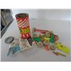 Image 4 : Tinker Toy tube w/Tinker toy parts