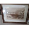 Image 3 : 2 framed prints 10x13" Montreal 1939 view of St. Lawrence, Fredericton 1840 Governor's House - W. H.