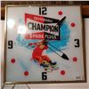 Image 1 : CHAMPION SPARK PLUG BUBBLE GLASS ADVERTISING CLOCK