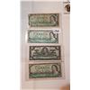 Image 1 : 4 DIFFERENT $1 BILLS, 1937,54, 67