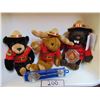 Image 1 : RCMP STUFFED TOYS: BEAR, MOOSE, BEAVER, SPOON AND COMMEMORATIVE TOKEN COIN