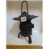 Image 1 : CAST IRON BLACK PAGODA CANDLE LANTERN 6½" TALL 5" WIDE