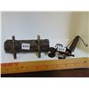 Image 3 : FOLK ART LOG TOOTHPICK HOLDER? AND SPARK PLUG CRANE