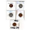 Image 1 : ERRORS COINS 1962 DOUBLE DATE 1943 BLOB 1946 6/6, 1957 BUGTAIL, 1978 RIPPLED CENT