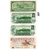 Image 2 : REPLACEMENT 1954 DOLLAR C/F PREFIX & UNCIRCULATED 1 & 2 DOLLAR BILLS (4 BILLS TOTAL)