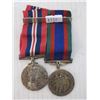 Image 2 : 2 WW2 metals, 1 - Canadian Service medal w/George VI British Empire, 1 - 1939 - 1945 Canadian Volunt