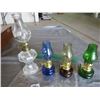 Image 2 : CLEAR AND COLORED MINIATURE COAL OIL LAMPS - 4