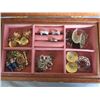 Image 3 : JEWELRY BOX W/ CUSTOM JEWELRY AND WATCH