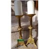 Image 1 : PAIR OF CANDLESTICKS 14" h