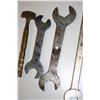 Image 2 : Antique Pipe Wrench, Ratchet Screw Driver, Brass Glass Cutter, Various wrenches