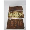 Image 1 : 3 SASKATCHEWAN LICENSE PLATES, 1924, 1932 FARM, 1951