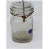 Image 1 : SQUARE PERFECT SEAL PINT JAR, GREY TINT MADE IN CANADA