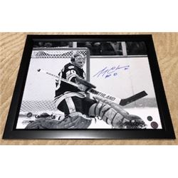 FRIDAY NIGHT! GERRY CHEEVERS FRAMED AUTOGRAPHED BOSTON BRUINS PHOTO WITH COA STICKER FROM PRO AM SPO