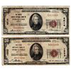 Image 1 : Lot (2) 1929 $20 Portland OR National Currency Notes