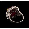 Image 3 : 14KT White Gold 13.74 ctw Ruby and Diamond Ring