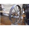 Image 3 : Iron Wheel Bench- 62"L X 17"D X 31"H- Wheels Come Off Bench for Easy Transport