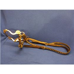 Unmarked 1 Ear Dotted Headstall- Marked Crockett Martinez Shank Curb Bit