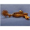 Image 5 : Unmarked Silver Inlaid Drop Shank Spurs- 3 Heart Pattern- Barrel Chap Guards- Rowel Covers