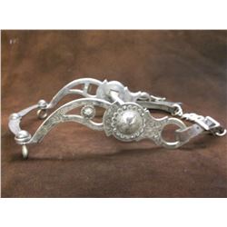 Marked Vogt Silver Overlaid Bit- Santa Paula Cheek Halfbreed Mouth- Slobber Bar- Stainless