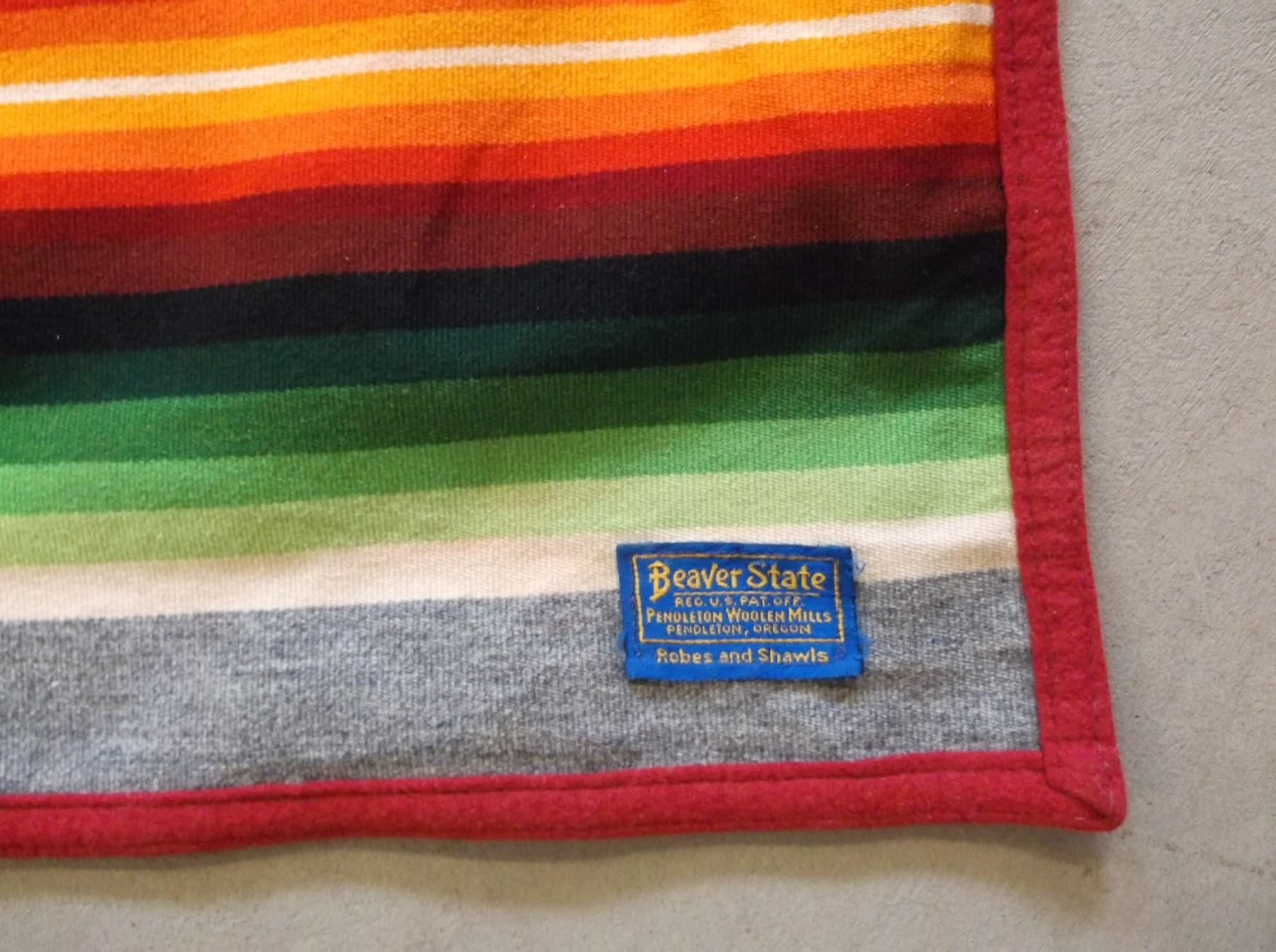 Pendleton Beaver State Blanket Several Small Holes 74"L X 61"W