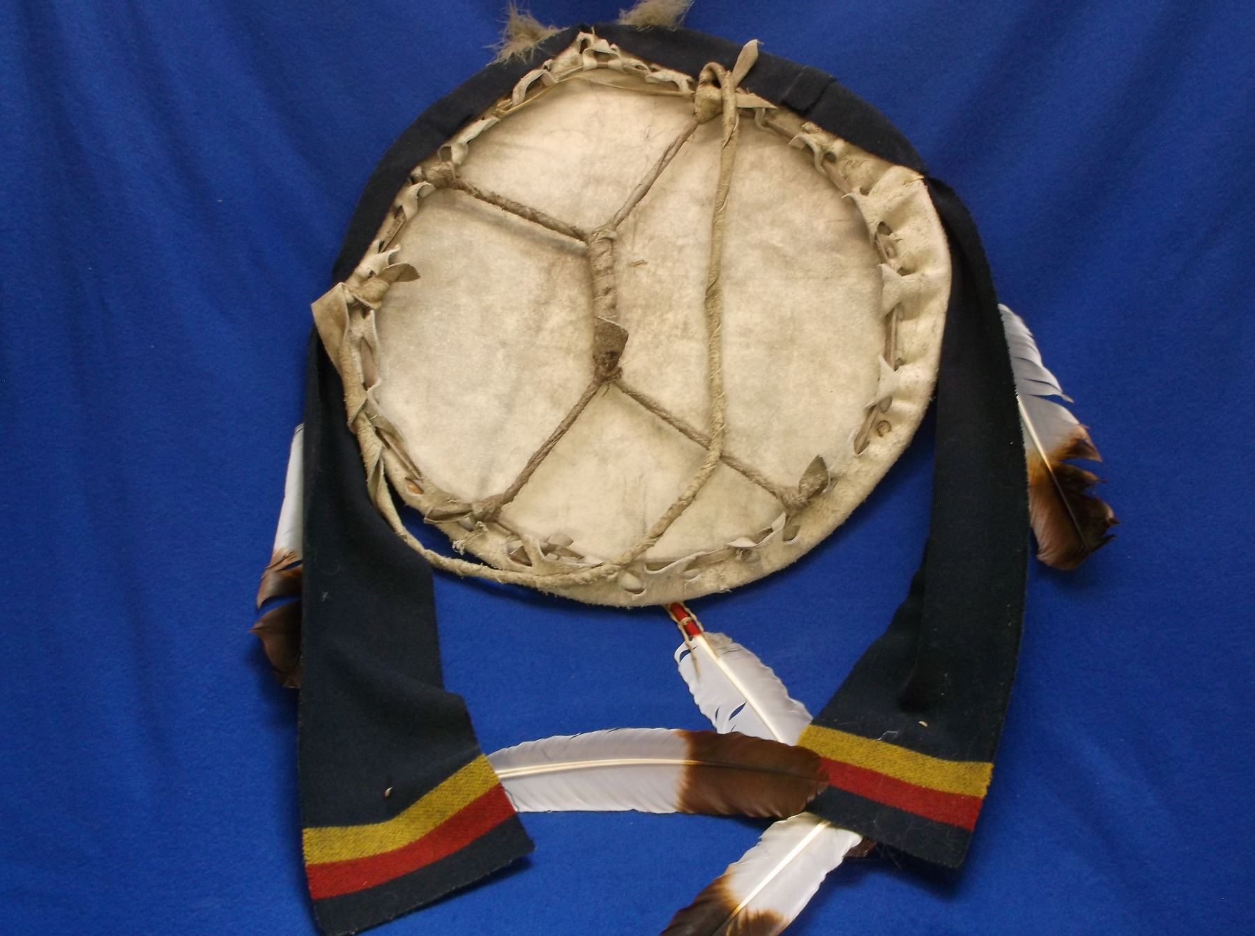 Reproduction Chief Crazy Horse Shield Tanned Leather 22" in Diameter