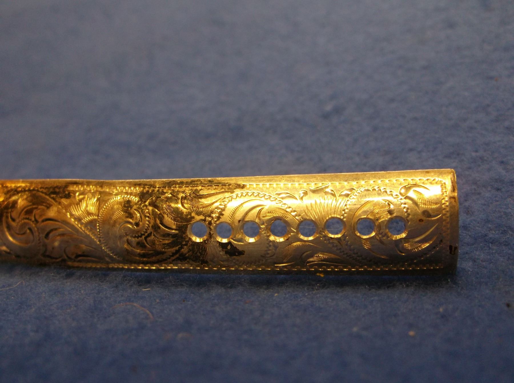 Marked Diamond W Chas Wheat Hamilton MT Sterling Hatband 23.5"L X .5"W