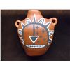 Image 1 : SW Native Vase- Hand Painted- Handles- 10"H X 9.5"W