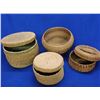 Image 1 : 4 Tightly Woven SW Native Baskets- 3 With Lids